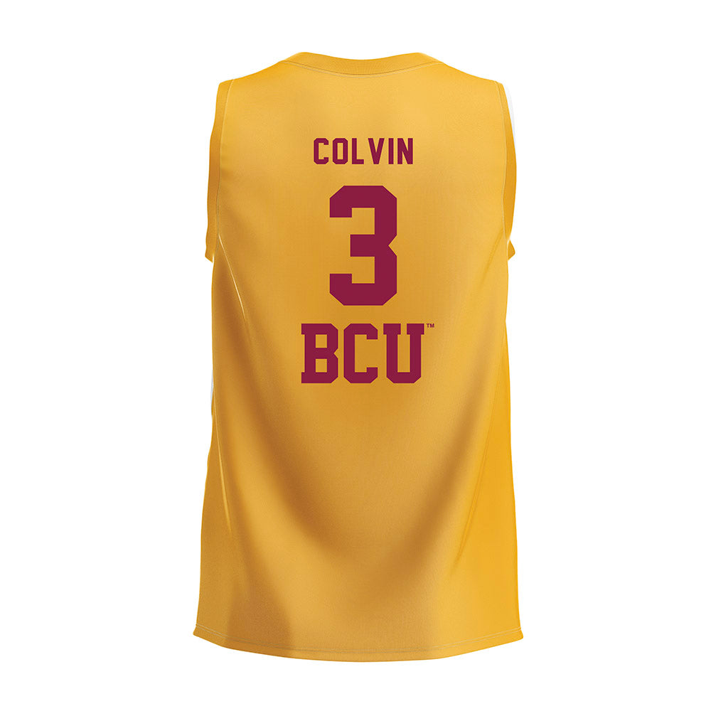 Bethune - NCAA Women's Volleyball : Kiya Colvin - Gold Volleyball Jersey-1