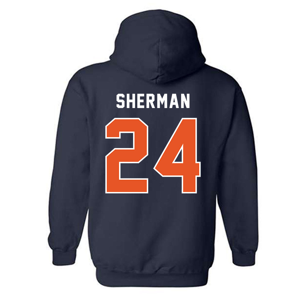 Utica - NCAA Men's Basketball : Luke Sherman - Classic Shersey Hooded Sweatshirt-1
