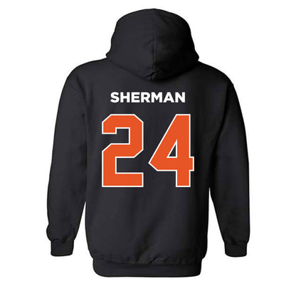 Utica - NCAA Men's Basketball : Luke Sherman - Classic Shersey Hooded Sweatshirt-1