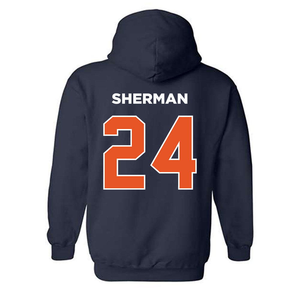 Utica - NCAA Men's Basketball : Luke Sherman - Classic Shersey Hooded Sweatshirt-1
