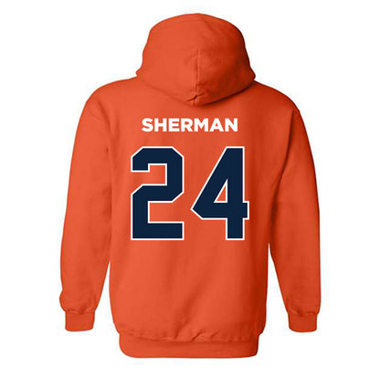Utica - NCAA Men's Basketball : Luke Sherman - Classic Shersey Hooded Sweatshirt-1