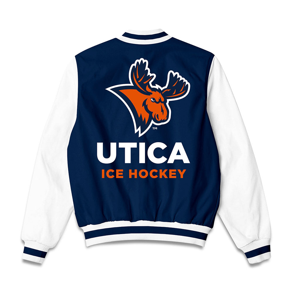 Utica - NCAA Men's Ice Hockey : Isaac Barrett - Bomber Jacket-1