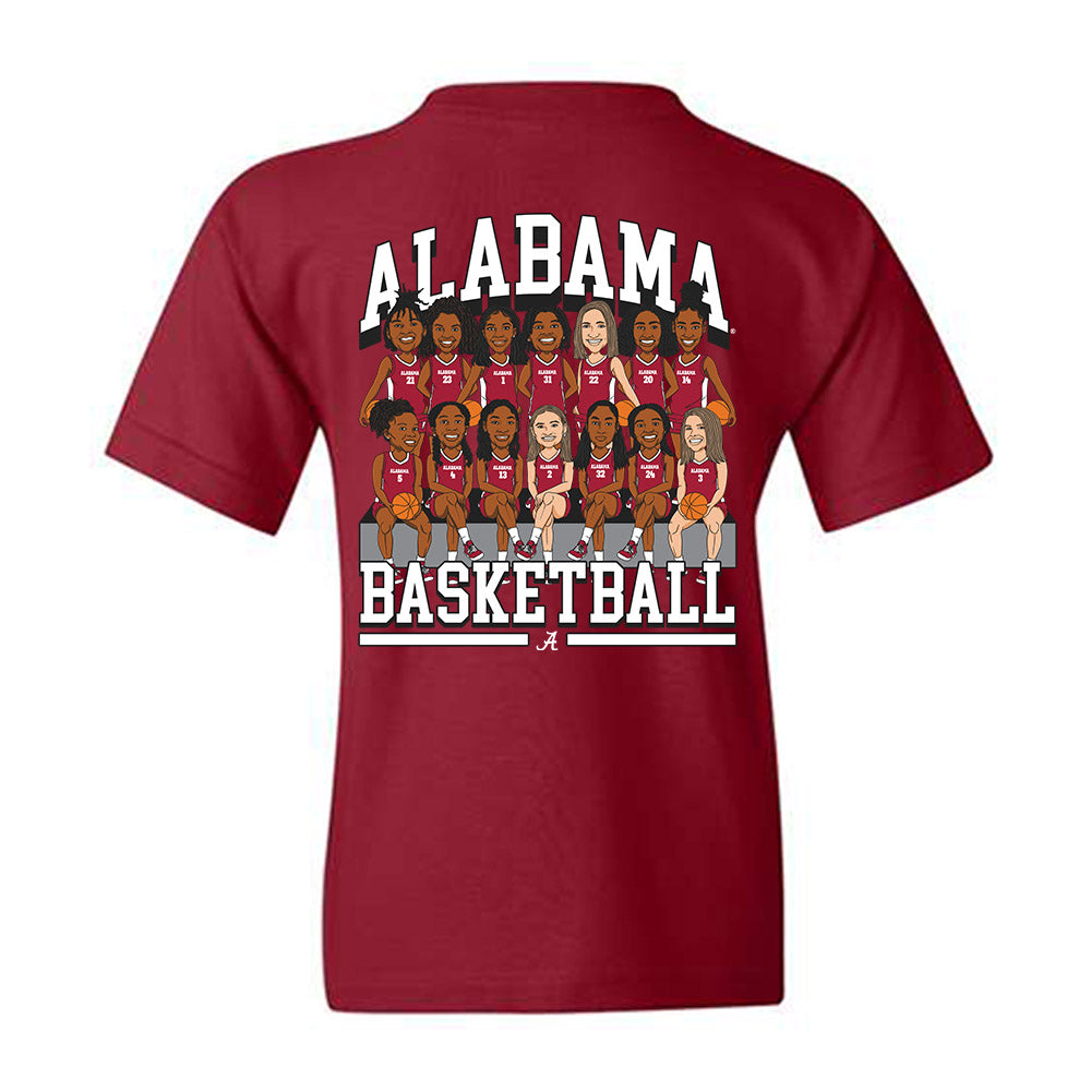 Alabama - NCAA Women's Basketball : - Caricature Youth T-Shirt-1