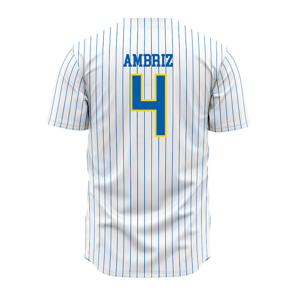 Southeastern - NCAA Baseball : Jacob Ambriz - White Pinstripe Jersey-1
