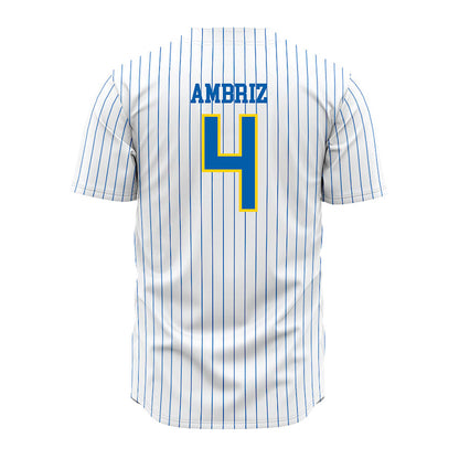 Southeastern - NCAA Baseball : Jacob Ambriz - White Pinstripe Jersey-1