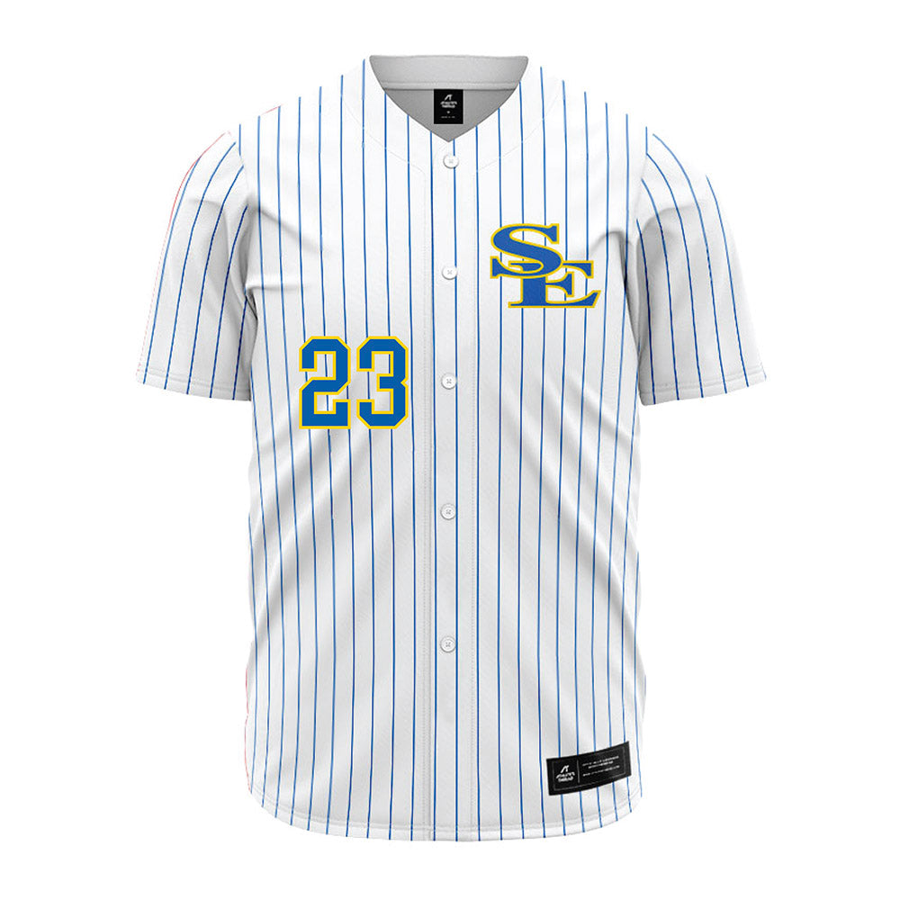Southeastern - NCAA Baseball : Tanner Carter - White Pinstripe Jersey-0