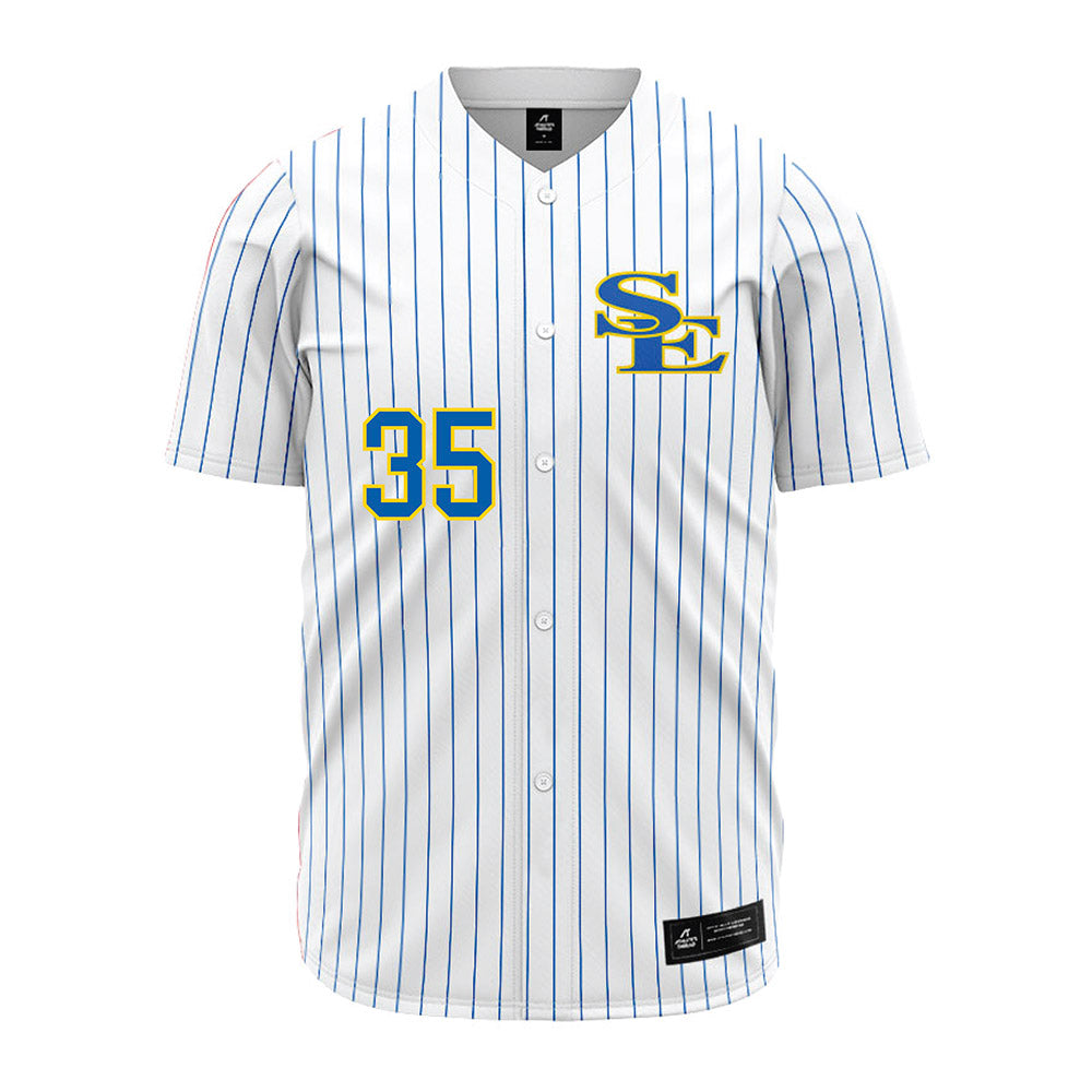 Southeastern - NCAA Baseball : Austin Parker - White Pinstripe Jersey-0