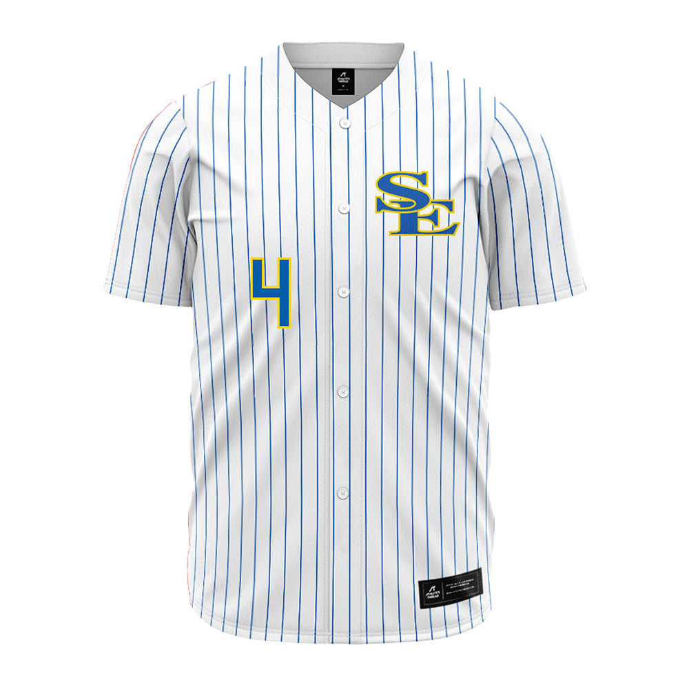 Southeastern - NCAA Baseball : Jacob Ambriz - White Pinstripe Jersey-0