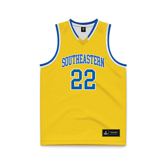 Southeastern - NCAA Men's Basketball : Saxon McWilliam - Gold Basketball Jersey-0