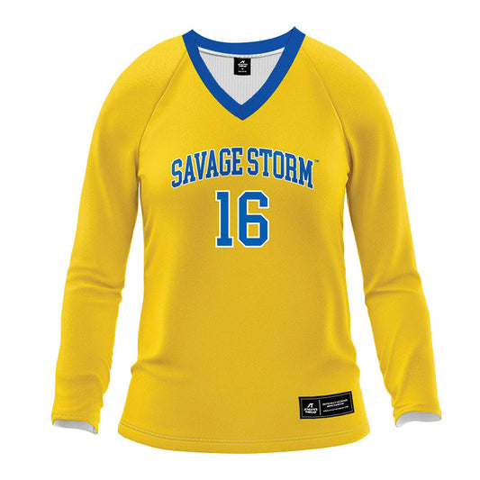 Southeastern - NCAA Women's Volleyball : Kynadi Hall - Gold Volleyball Jersey-0