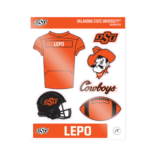 Oklahoma State - NCAA Football : Ashton Lepo - Sticker Sheet-0