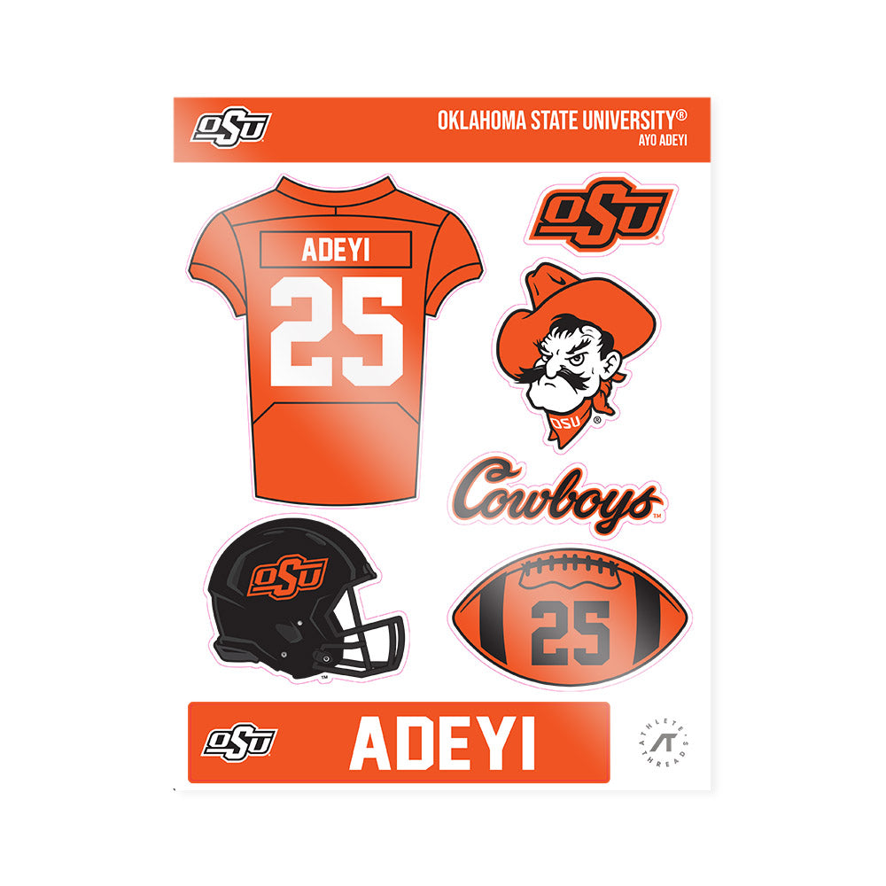 Oklahoma State - NCAA Football : Ayo Adeyi - Sticker Sheet-0