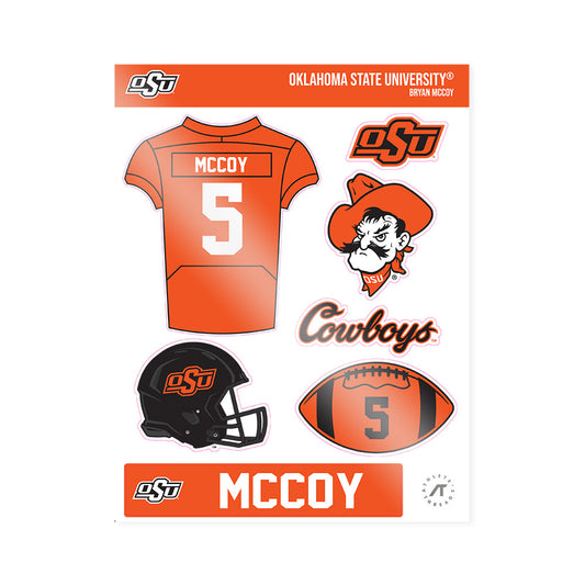 Oklahoma State - NCAA Football : Bryan McCoy - Sticker Sheet-0