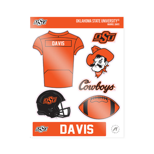 Oklahoma State - NCAA Football : Marrel Davis - Sticker Sheet-0