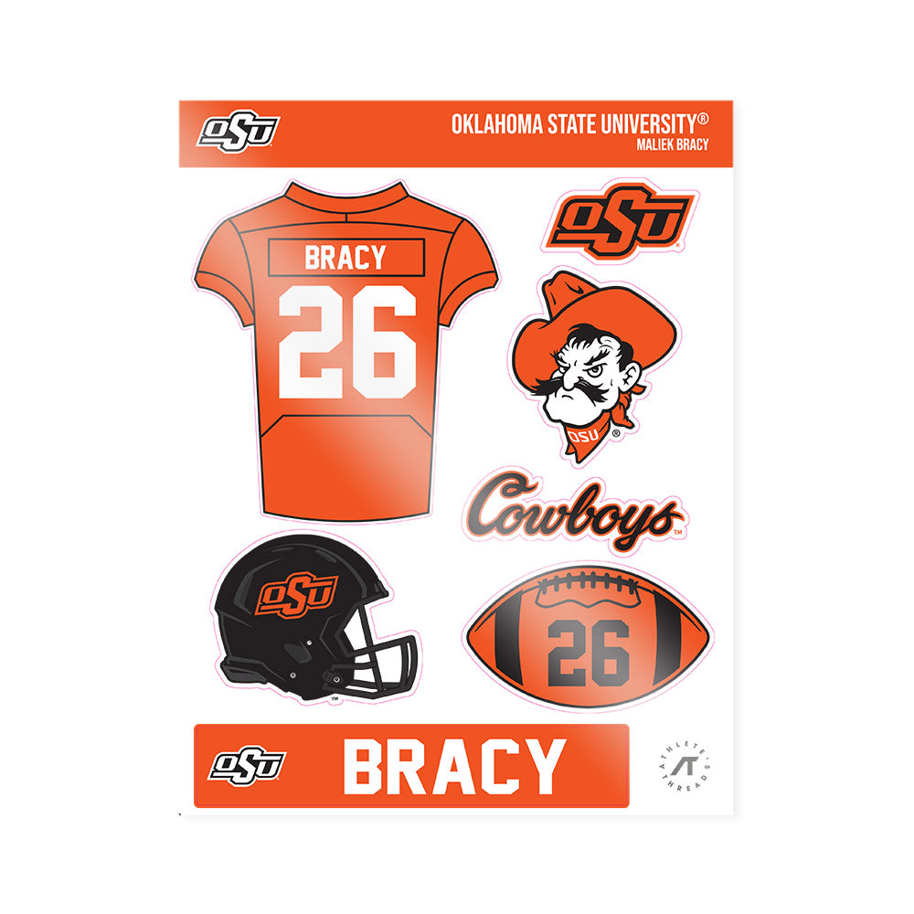 Oklahoma State - NCAA Football : Maliek Bracy - Sticker Sheet-0
