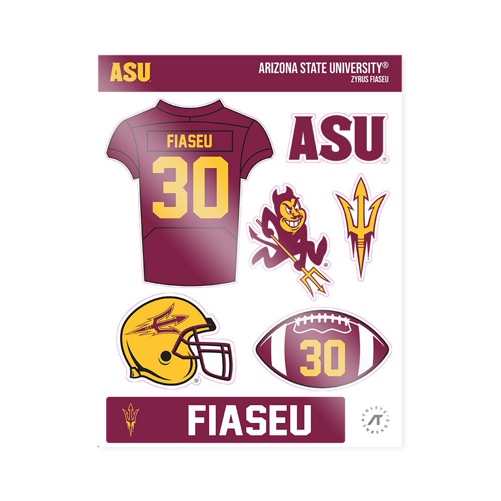 Arizona State - NCAA Football : Zyrus Fiaseu - Sticker Sheet-0
