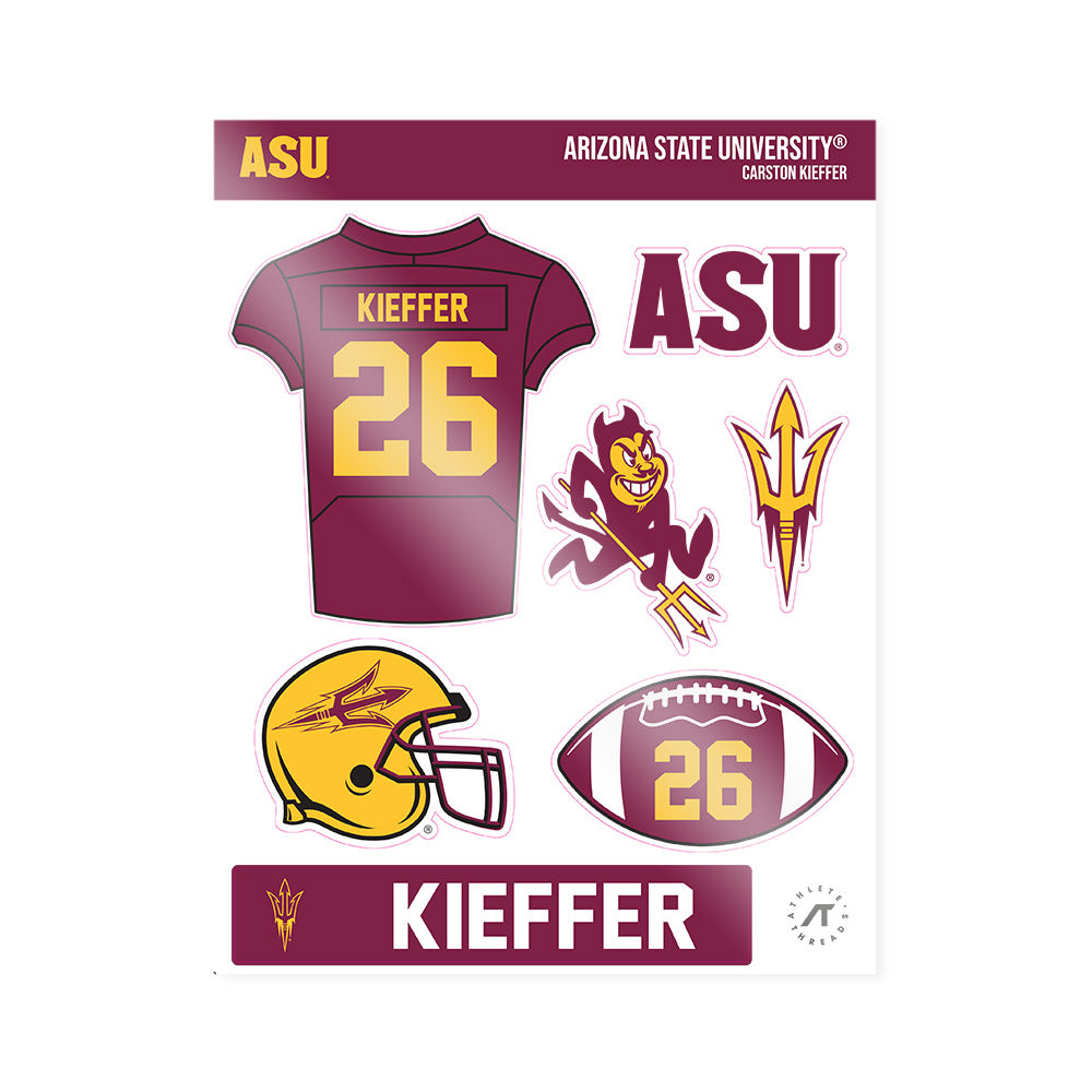 Arizona State - NCAA Football : Carston Kieffer - Sticker Sheet-0
