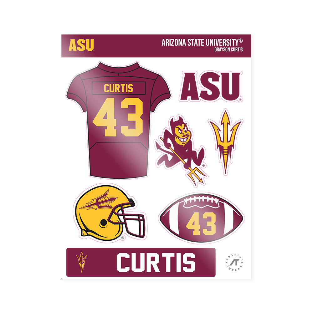 Arizona State - NCAA Football : Grayson Curtis - Sticker Sheet-0