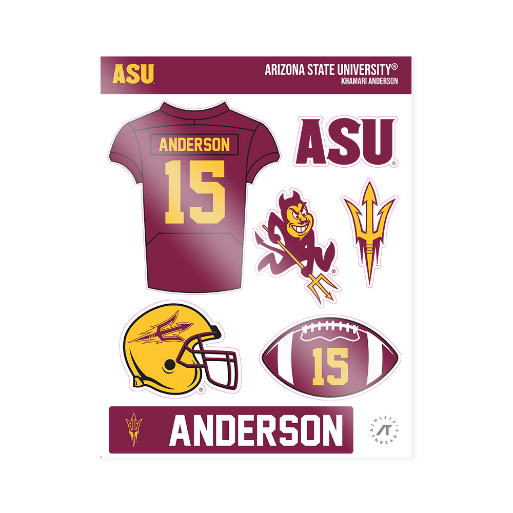 Arizona State - NCAA Football : Khamari Anderson - Sticker Sheet-0