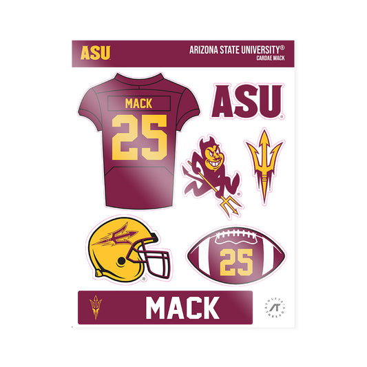 Arizona State - NCAA Football : Cardae Mack - Sticker Sheet-0