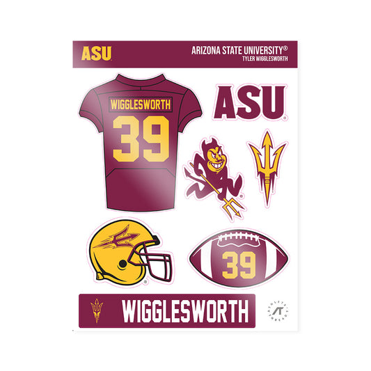 Arizona State - NCAA Football : Tyler Wigglesworth - Sticker Sheet-0