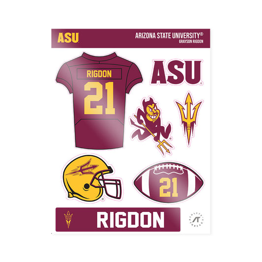Arizona State - NCAA Football : Grayson Rigdon - Sticker Sheet-0