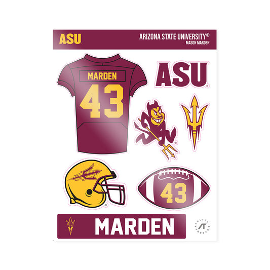 Arizona State - NCAA Football : Mason Marden - Sticker Sheet-0