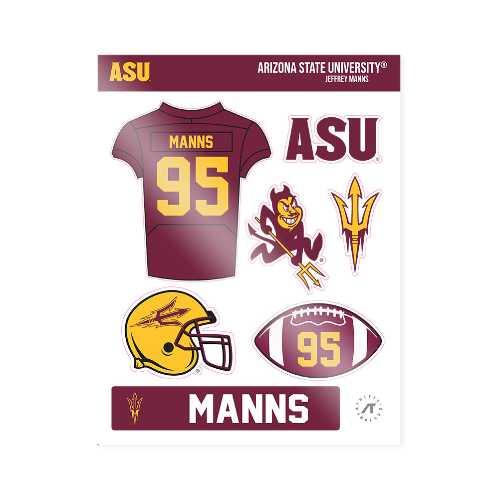 Arizona State - NCAA Football : Jeffrey Manns - Sticker Sheet-0