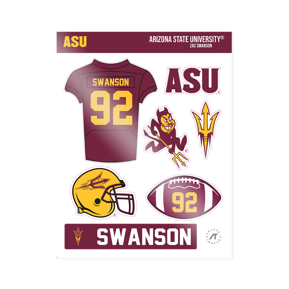 Arizona State - NCAA Football : Zac Swanson - Sticker Sheet-0