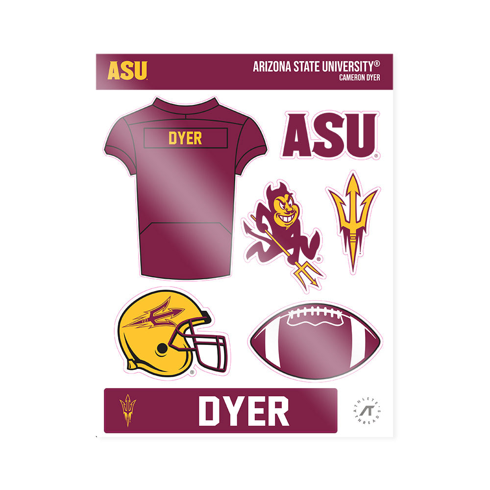 Arizona State - NCAA Football : Cameron Dyer - Sticker Sheet-0