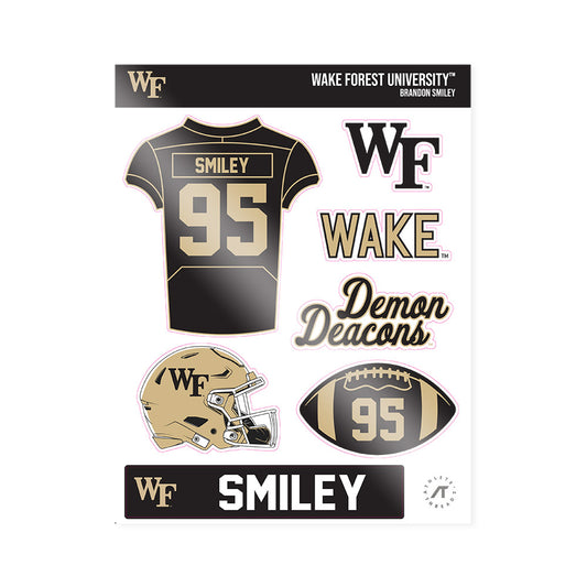Wake Forest - NCAA Football : Brandon Smiley - Sticker Sheet-0