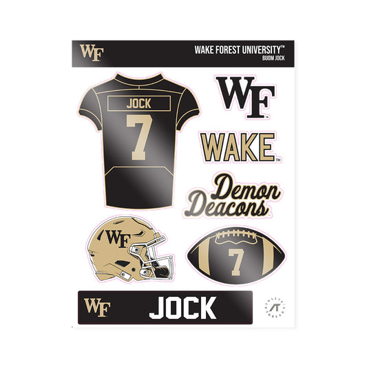 Wake Forest - NCAA Football : Buom Jock - Sticker Sheet-0