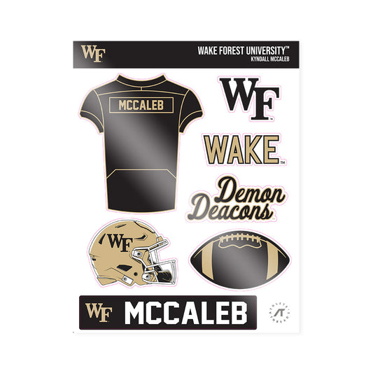 Wake Forest - NCAA Football : Kyndall McCaleb - Sticker Sheet-0