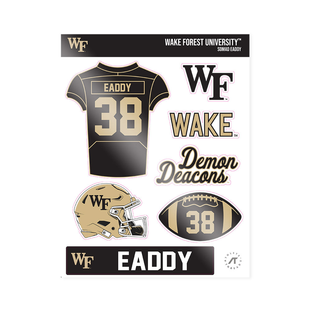 Wake Forest - NCAA Football : Somad Eaddy - Sticker Sheet-0