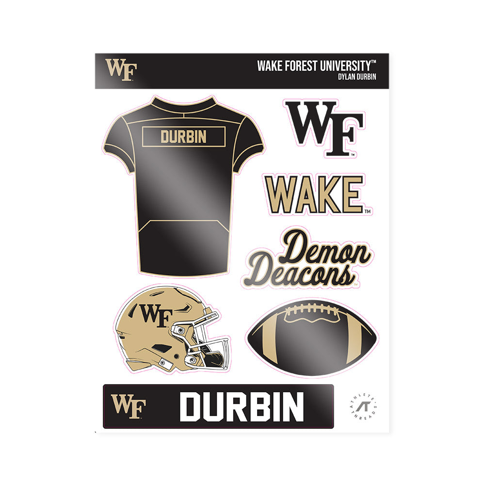 Wake Forest - NCAA Football : Dylan Durbin - Sticker Sheet-0
