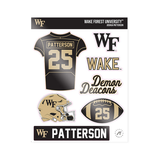 Wake Forest - NCAA Football : Joshua Patterson - Sticker Sheet-0