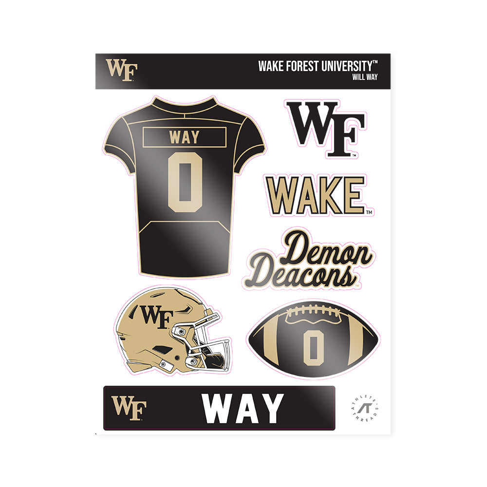 Wake Forest - NCAA Football : Will Way - Sticker Sheet-0