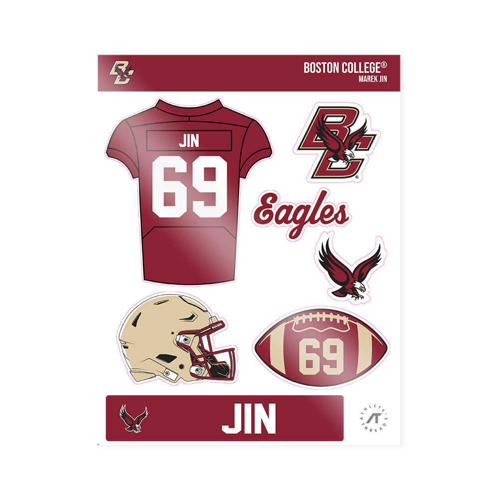 Boston College - NCAA Football : Marek Jin - Sticker Sheet-0