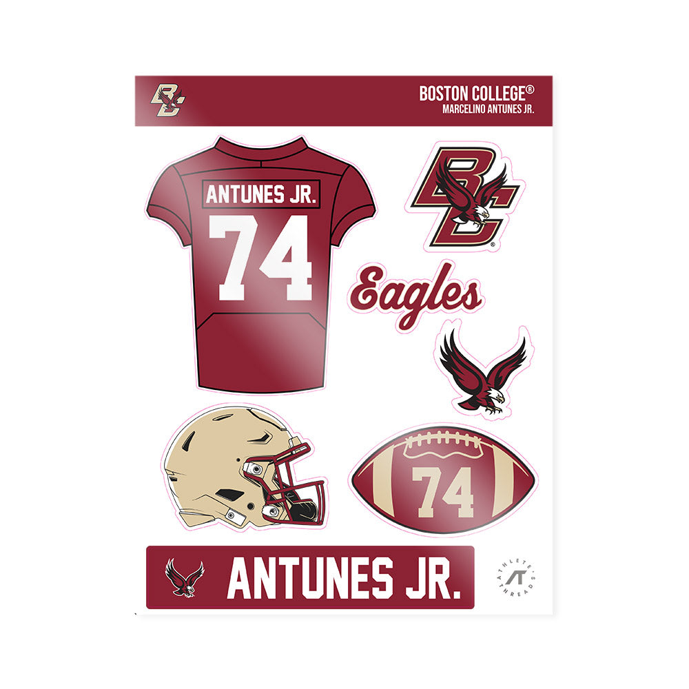 Boston College - NCAA Football : Marcelino Antunes Jr. - Sticker Sheet-0