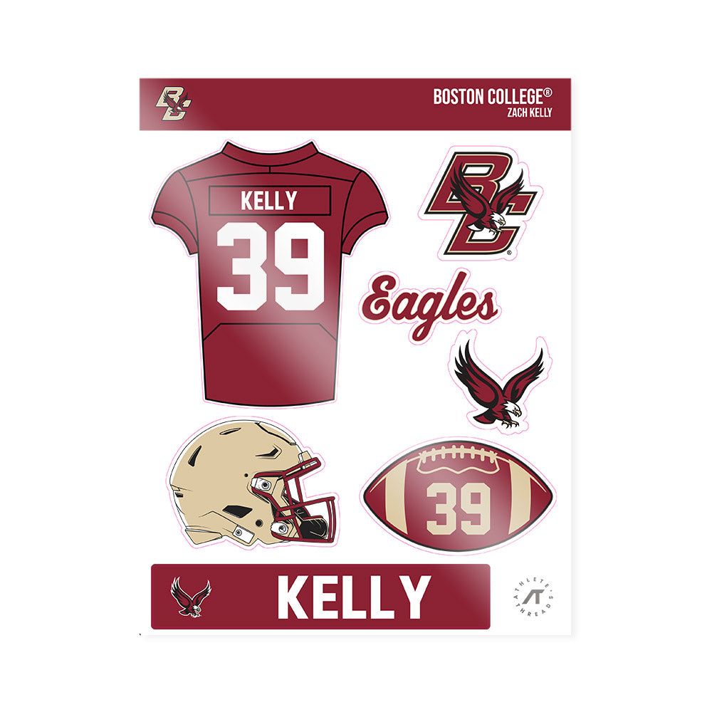 Boston College - NCAA Football : Zach Kelly - Sticker Sheet-0