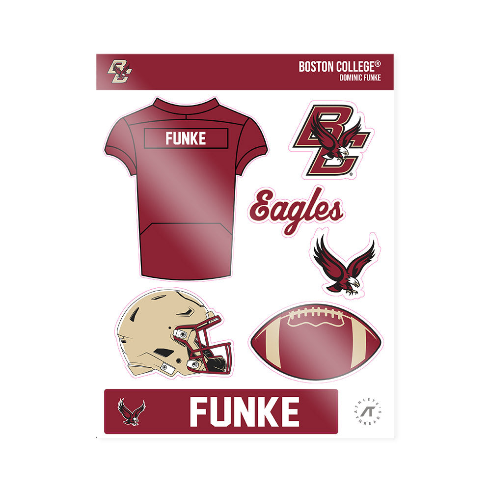 Boston College - NCAA Football : Dominic Funke - Sticker Sheet-0