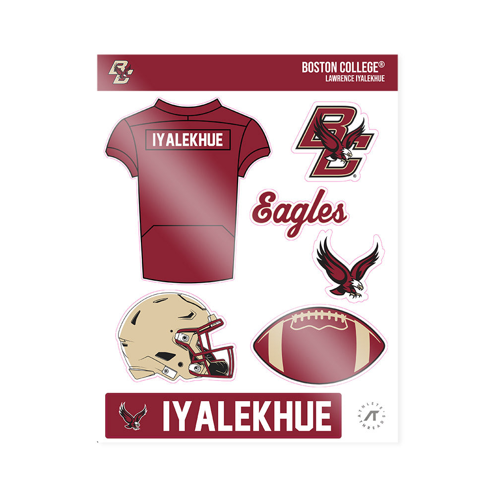Boston College - NCAA Football : Lawrence Iyalekhue - Sticker Sheet-0
