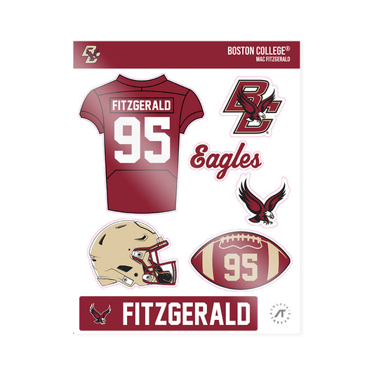Boston College - NCAA Football : Mac Fitzgerald - Sticker Sheet-0
