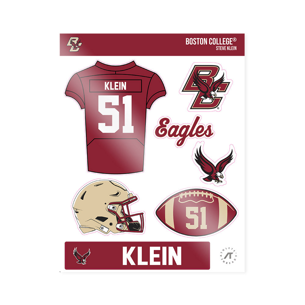 Boston College - NCAA Football : Steve Klein - Sticker Sheet-0