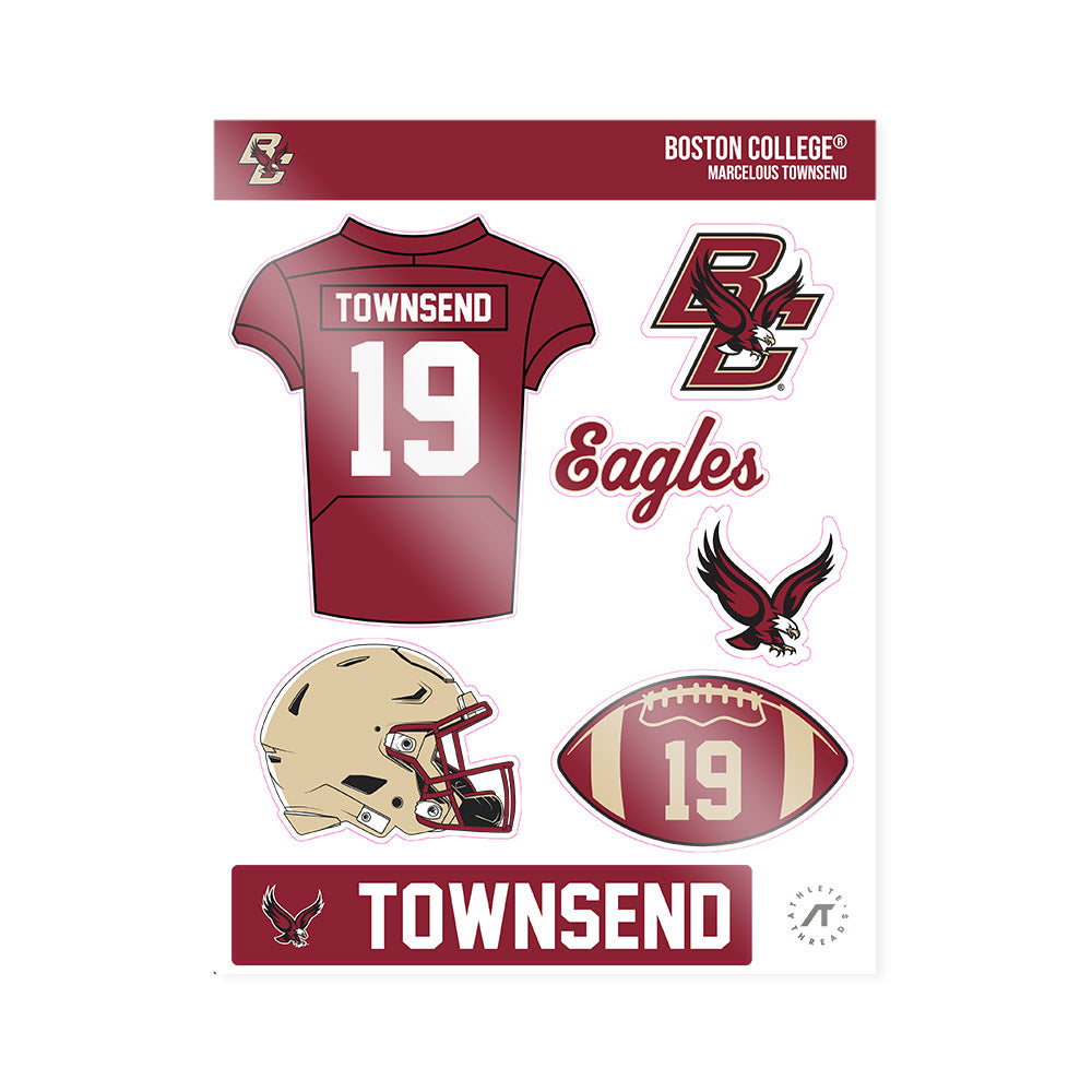 Boston College - NCAA Football : Marcelous Townsend - Sticker Sheet-0