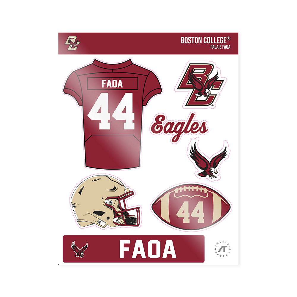 Boston College - NCAA Football : Palaie Faoa - Sticker Sheet-0