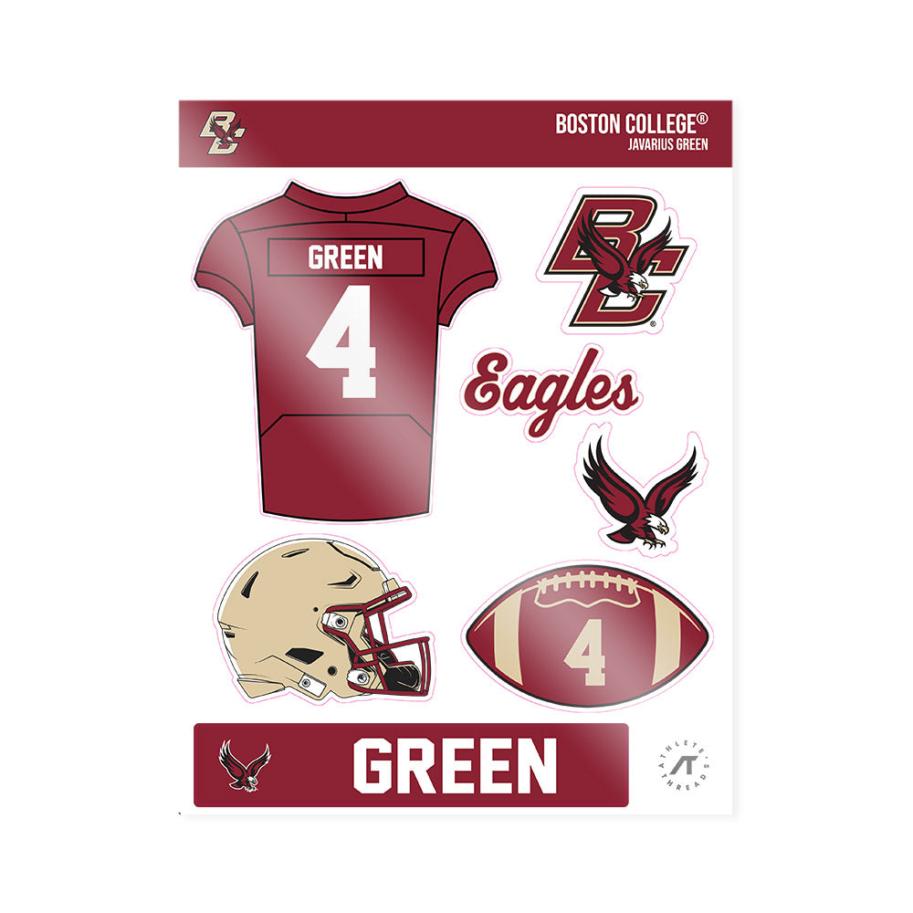 Boston College - NCAA Football : Javarius Green - Sticker Sheet-0