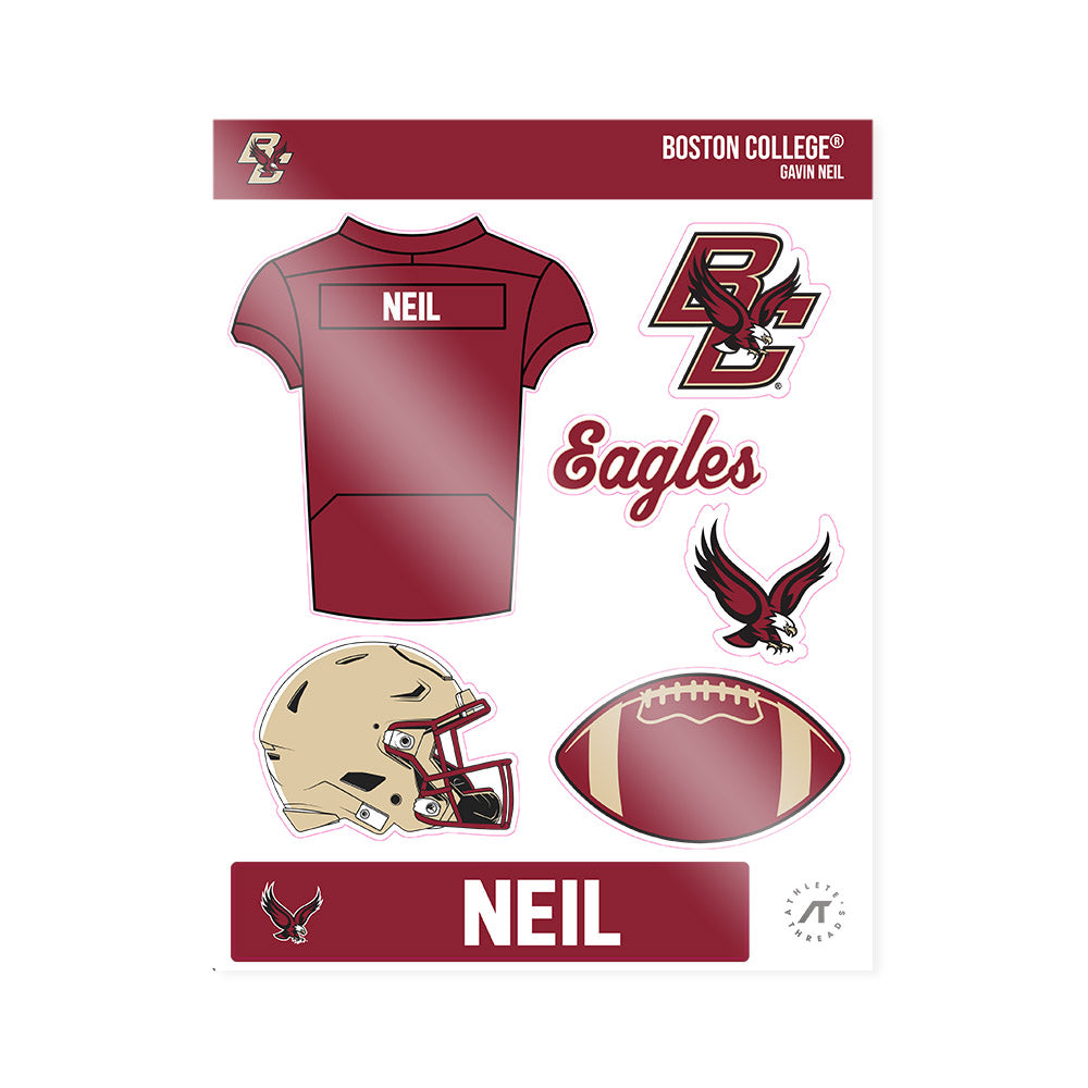Boston College - NCAA Football : Gavin Neil - Sticker Sheet-0