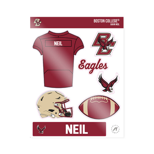 Boston College - NCAA Football : Gavin Neil - Sticker Sheet-0