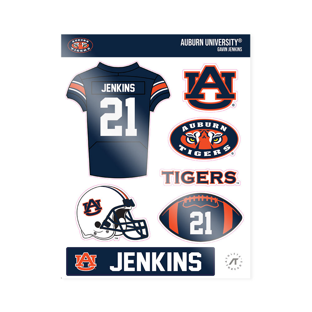 Auburn - NCAA Football : Gavin Jenkins - Sticker Sheet-0